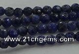 CSO641 15.5 inches 4mm faceted round sodalite gemstone beads