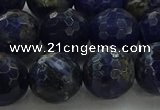 CSO645 15.5 inches 12mm faceted round sodalite gemstone beads