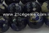 CSO647 15.5 inches 16mm faceted round sodalite gemstone beads