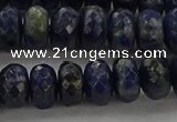 CSO663 15.5 inches 6*10mm faceted rondelle sodalite gemstone beads