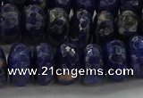 CSO664 15.5 inches 7*12mm faceted rondelle sodalite gemstone beads