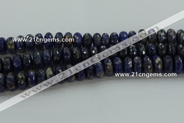 CSO666 15.5 inches 9*16mm faceted rondelle sodalite gemstone beads