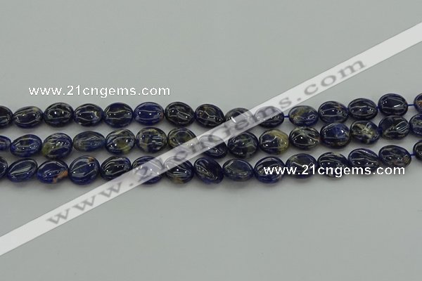 CSO671 15.5 inches 12mm flat round sodalite gemstone beads