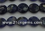 CSO705 15.5 inches 10mm faceted coin sodalite gemstone beads