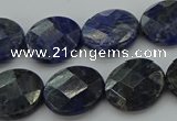 CSO707 15.5 inches 14mm faceted coin sodalite gemstone beads