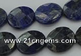 CSO708 15.5 inches 16mm faceted coin sodalite gemstone beads