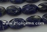 CSO716 15.5 inches 10*14mm faceted oval sodalite gemstone beads