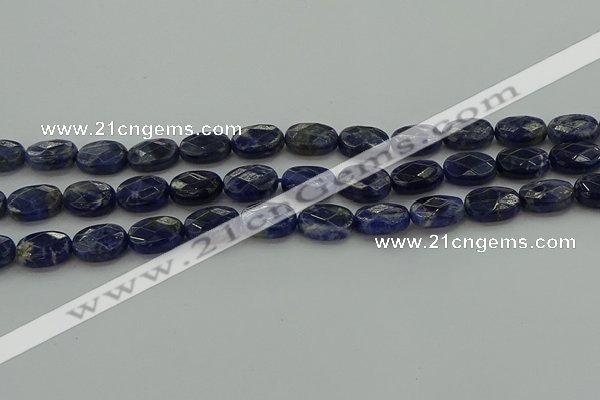 CSO716 15.5 inches 10*14mm faceted oval sodalite gemstone beads