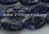 CSO718 15.5 inches 13*18mm faceted oval sodalite gemstone beads