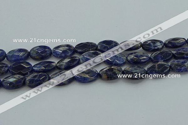 CSO719 15.5 inches 15*20mm faceted oval sodalite gemstone beads