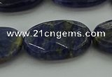 CSO720 15.5 inches 18*25mm faceted oval sodalite gemstone beads