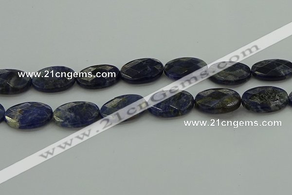 CSO720 15.5 inches 18*25mm faceted oval sodalite gemstone beads