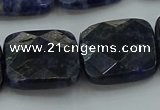 CSO729 15.5 inches 18*18mm faceted square sodalite gemstone beads