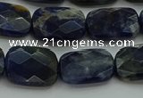 CSO737 15.5 inches 12*16mm faceted rectangle sodalite gemstone beads