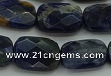 CSO738 15.5 inches 13*18mm faceted rectangle sodalite gemstone beads