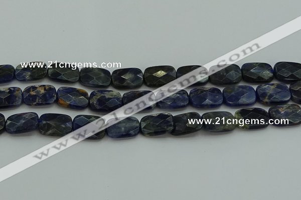 CSO738 15.5 inches 13*18mm faceted rectangle sodalite gemstone beads