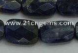 CSO739 15.5 inches 15*20mm faceted rectangle sodalite gemstone beads