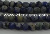 CSO800 15.5 inches 4mm round matte orange sodalite gemstone beads