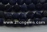 CSO811 15.5 inches 6mm round matte sodalite gemstone beads