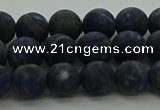 CSO812 15.5 inches 8mm round matte sodalite gemstone beads