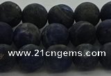 CSO813 15.5 inches 10mm round matte sodalite gemstone beads