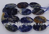 CSO820 15.5 inches 30*50mm - 32*52mm oval orange sodalite beads