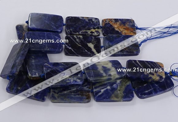 CSO822 15.5 inches 30*50mm - 32*52mm rectangle orange sodalite beads