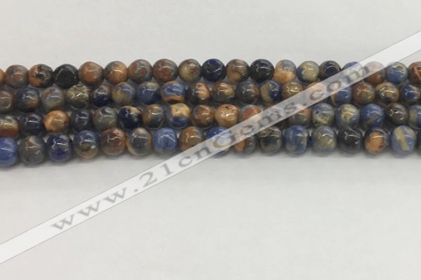 CSO831 15.5 inches 6mm round orange sodalite beads wholesale