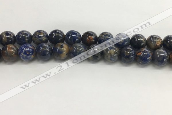 CSO835 15.5 inches 14mm round orange sodalite beads wholesale