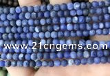 CSO840 15.5 inches 4mm round matte sodalite beads wholesale