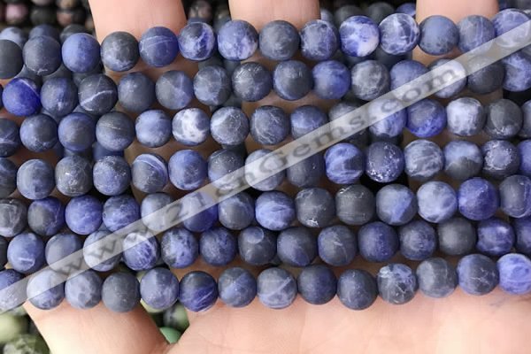 CSO841 15.5 inches 6mm round matte sodalite beads wholesale