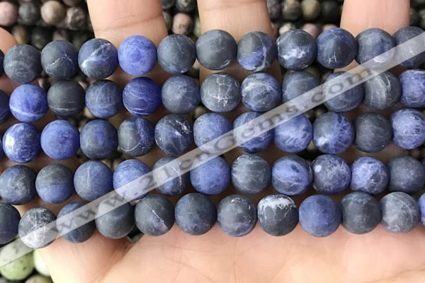 CSO842 15.5 inches 8mm round matte sodalite beads wholesale