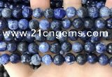 CSO848 15 inches 10mm faceted round sodalite beads wholesale