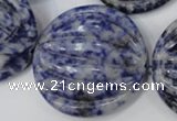 CSO85 15.5 inches 35mm flat round sodalite gemstone beads