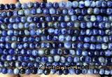 CSO939 15 inches 4mm faceted round sodalite beads wholesale