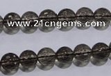 CSQ103 15.5 inches 8mm faceted round grade AA natural smoky quartz beads