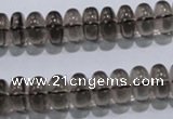 CSQ107 15.5 inches 6*12mm rondelle grade AA natural smoky quartz beads