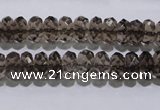 CSQ110 5*10mm faceted rondelle grade AA natural smoky quartz beads