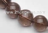 CSQ15 A grade 14mm round natural smoky quartz beads Wholesale