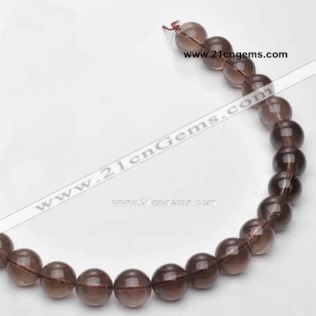 CSQ15 A grade 14mm round natural smoky quartz beads Wholesale