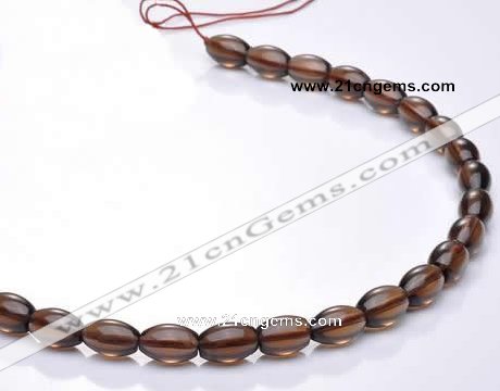 CSQ16 A grade 7*10mm rice natural smoky quartz beads Wholesale