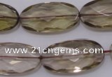 CSQ214 15*30mm faceted oval grade AA natural smoky quartz beads