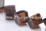 CSQ24 AB grade 10*10mm cube natural smoky quartz beads wholesale