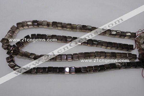 CSQ241 15.5 inches 8*8mm cube grade AA natural smoky quartz beads