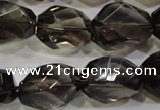 CSQ265 15.5 inches 15*20mm faceted nuggets smoky quartz beads