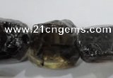 CSQ268 15.5 inches 16*20mm faceted nuggets smoky quartz beads