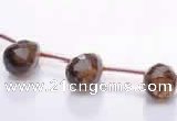 CSQ33 Top drilled 10*14mm faceted teardrop natural smoky quartz beads