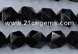 CSQ355 15.5 inches 14mm faceted nuggets smoky quartz beads