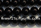 CSQ403 15.5 inches 10mm round black morion smoky quartz beads