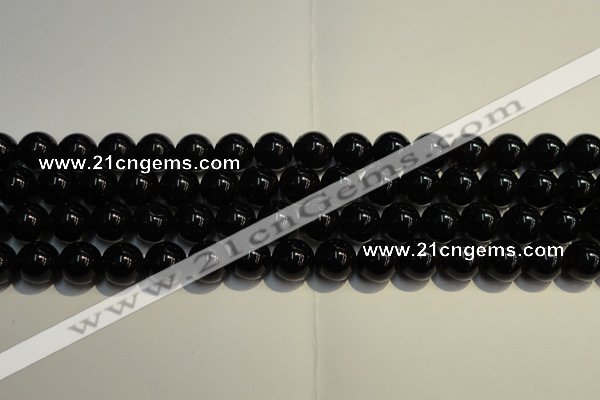 CSQ404 15.5 inches 12mm round black morion smoky quartz beads